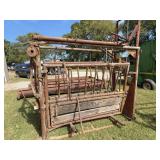 Cattle Squeeze Chute with Choking Head Gate,  Shop Built, No Transport Wheels