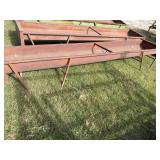 Two 12 ft Metal Livestock Feed Bunks