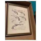 Framed Advertising Prints: Staudte Mak-a-Tractor & Colt Revolvers
