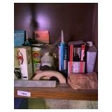 Shelf Lot with Various Supplies and Tools