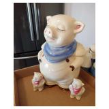 Vintage Shawnee USA Smiley The Pig Cookie Jar and 1940