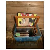 Collection of Various Picture Frames and Mickey Mouse Art