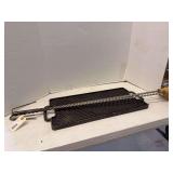 Cast Iron Flat Top Griddle and Roasting Forks