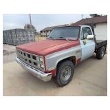 1982  GMC  C/K Pickup 1982 GMC Sierra Classic 1500 Flatbed Truck, VIN #1GTDC14H7CF722209