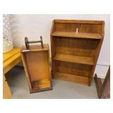 Wooden Shelf (24.5 x 8 x 36) and Magazine Rack with Toilet Paper Holder (12 x 7.5 x 31)