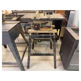 Black & Decker 8" Table Saw on Stand, powers on