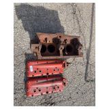 Model A Cylinder Heads and Engine Block