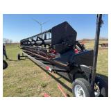2005 Case-IH 30ft flex grain platform, Model 1020, extra sickle, Ser #CBJ023409, BBK 4-wheel Header Trailer
