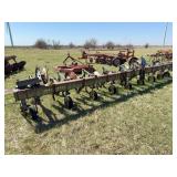 John Deere Row Crop Cultivator, 8 Row on 3pt, missing 1 shank