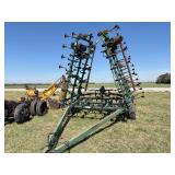 Baker 30 ft folding field cultivator, Model 6100, Ser #6309574, with 1 row HD harrow attachment