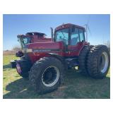 1988 Case IH 7140 Tractor, diesel, 3pt, 1000 RPM pto, 10208 actual hours, 3 sets hydraulics, axle mounted duals, 520/185R42 rear tires (1 new, 3 used w/60% tread), 420/85R28 front tires (60% tread), f
