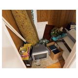 TruFlat Television, First Baptist Church Sign, and Assorted Household Items