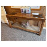 Wood and Glass Console Table