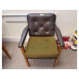 Upholstered Armchair with Wooden Frame
