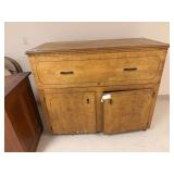 Wooden Storage Cabinet with Doors and Drawers