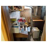 Contents of Storage Room including electric organ, metal folding chairs, lattice, much more