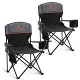ALPHA CAMP Camping Chair 2 Pack Portable Chair wit