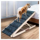 ZJSF Dog Ramp for Bed,Foldable Wooden Portable Non