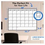 Large Dry Erase Calendar for Wall 36x48, Big Class