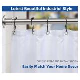 BRIOFOX Industrial Shower Curtain Rod - Rustproof
