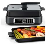 Slow Cooker, Techwood 1500W Electric Skillet 7.5-Q