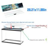 29.21x11.69 x0.16in Clear Tempered Glass Canopy,Aq
