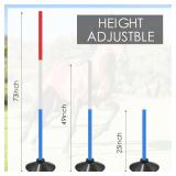 6 Set Pole Bending Poles for Horses 6FT Adjustable
