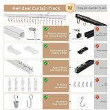 Ceiling Curtain Track 3 6 ft White - Heavy Duty Ce