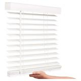 LOTUS & WINDOWARE Cordless Faux Wood Blinds, 35" W
