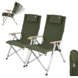 Reclining Camping Chair, Heavy Duty Folding Chairs