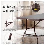 VSOAEIL Folding Table 6 Foot for Indoor Outdoor, P