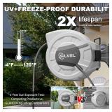 SILVEL Retractable Garden Hose Reel, 1/2 in x 110f