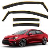 Shatterproof in-Channel Rain Guards for Toyota Cor