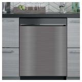 Stainless Steel Magnetic Dishwasher Cover, 23.5  x