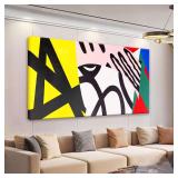 Tsomzxng Abstract Colorful Wall Art Painting Canva