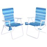 SunnyFeel 15" Tall Folding Beach Chair for Adults