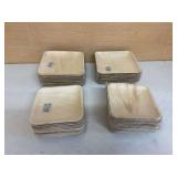 Square palm, leaf plates, count of 100