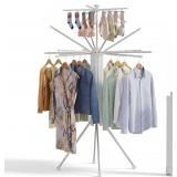 RFOUO Clothes Drying Rack Aluminum-4 Legs 16rods D