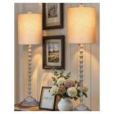 Rustic Farmhouse Buffet Lamps Set of 2, 30" Tall T