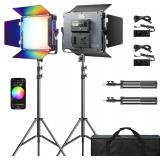 P80 LED Video Lighting Kit with APP Control,10 App