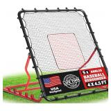 Baseball Rebounder Net, 3/5 Adjustable Angles 4x4.