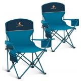 ALPHA CAMP Camping Chair 2 Pack Portable Chair wit