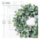Eucalyptus Wreath for Front Door, COLORSPEC 24 Inc