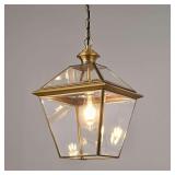 Milaii Copper Brass Outdoor Pendant Light, 16.5" H