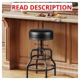 Raynesys Adjustable Height Swivel Bar Stool, 22-29