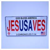 Jesus Saves License Plate