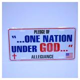 Patriotic License Plate Sign