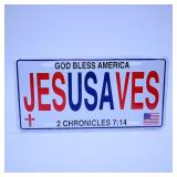 Jesus Saves License Plate