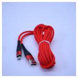 Red Braided USB to Micro USB Cable