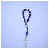 Purple Beaded Rosary with Crucifix